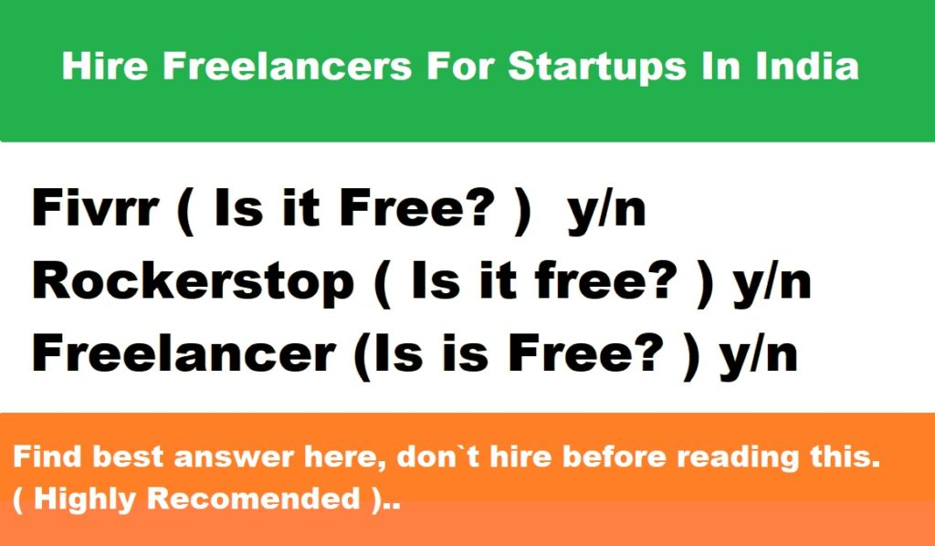 How to hire freelancers for startups in India